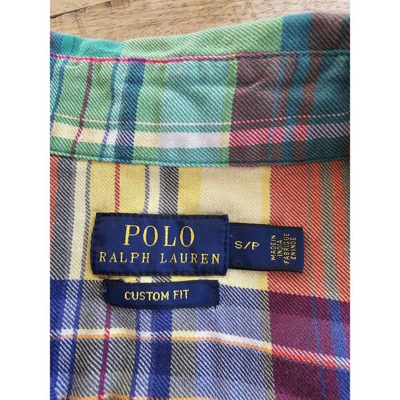 Polo Ralph Lauren Custom Fit Plaid Women’s Size S Button Up Preppy Picnic - Picture 4 of 8